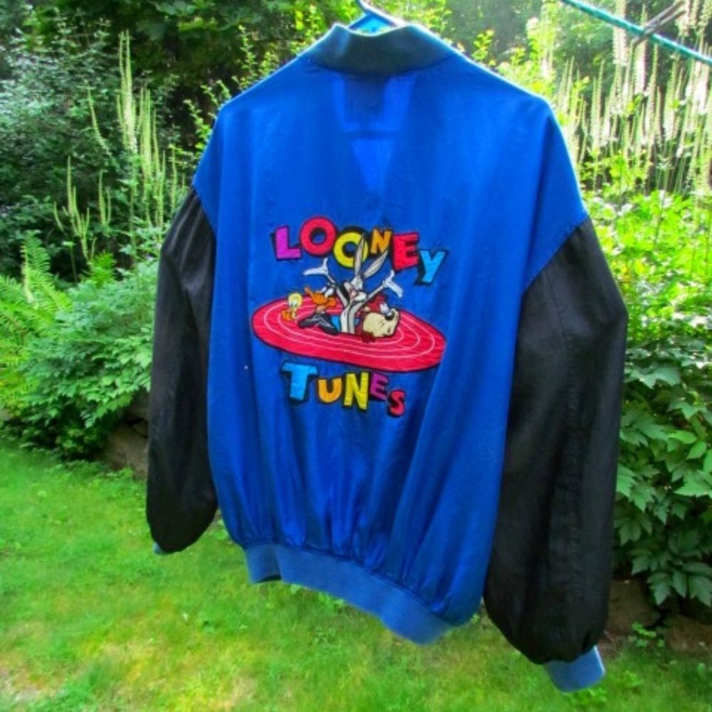 Looney Tunes Y2K Warner Bros SILK Jacket 1990s